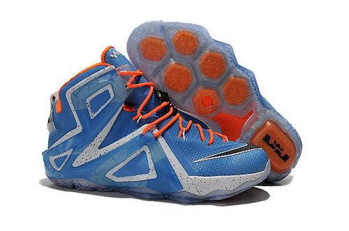 Mens Nike Nike Lebron 12 (xii) Blue Orange White Hong Kong